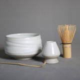 Maxbell Japanese Matcha Whisk Holder Matcha Scoop Ceramics Matcha Whisk Holder white