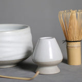 Maxbell Japanese Matcha Whisk Holder Matcha Scoop Ceramics Matcha Whisk Holder white