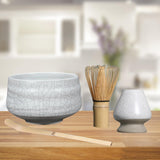 Maxbell Japanese Matcha Whisk Holder Matcha Scoop Ceramics Matcha Whisk Holder white slice