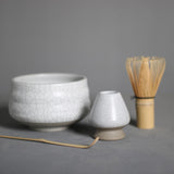 Maxbell Japanese Matcha Whisk Holder Matcha Scoop Ceramics Matcha Whisk Holder white slice