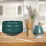 Maxbell Japanese Matcha Whisk Holder Matcha Scoop Ceramics Matcha Whisk Holder Matt green