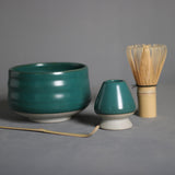 Maxbell Japanese Matcha Whisk Holder Matcha Scoop Ceramics Matcha Whisk Holder Matt green