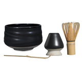 Maxbell Japanese Matcha Whisk Holder Matcha Scoop Ceramics Matcha Whisk Holder black