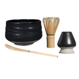 Maxbell Japanese Matcha Whisk Holder Matcha Scoop Ceramics Matcha Whisk Holder black