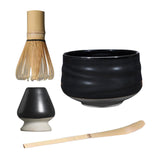Maxbell Japanese Matcha Whisk Holder Matcha Scoop Ceramics Matcha Whisk Holder black