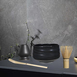 Maxbell Japanese Matcha Whisk Holder Matcha Scoop Ceramics Matcha Whisk Holder black