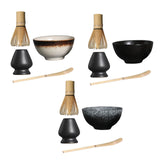Maxbell Japanese Tea Bowl Kit 4Pcs Exquisite Tea Ceremony Traditional A