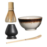 Maxbell Japanese Tea Bowl Kit 4Pcs Exquisite Tea Ceremony Traditional A
