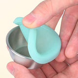 Maxbell Reusable Condiment Cup with Lids Stainless Steel for Kids Lunch Box Picnic Blue