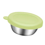 Maxbell Reusable Condiment Cup with Lids Stainless Steel for Kids Lunch Box Picnic Green