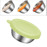 Maxbell Reusable Condiment Cup with Lids Stainless Steel for Kids Lunch Box Picnic Green