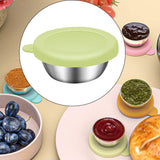 Maxbell Reusable Condiment Cup with Lids Stainless Steel for Kids Lunch Box Picnic Green
