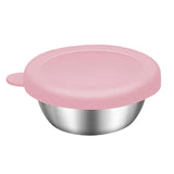 Maxbell Reusable Condiment Cup with Lids Stainless Steel for Kids Lunch Box Picnic Pink