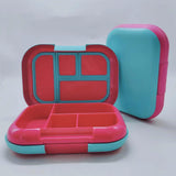 Maxbell Sealed Lunch Containers Fruits Container 4 Compartments for Home Work Travel Red