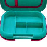 Maxbell Sealed Lunch Containers Fruits Container 4 Compartments for Home Work Travel Green