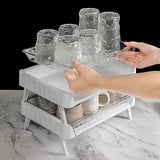 Maxbell Mug Drying Rack Storage Organizer Tray for Cabinet Kitchen Countertop Home S