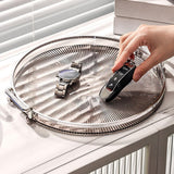 Maxbell Portable Vanity Tray Display Serving Tray with Handle for Desktop Decor Gray