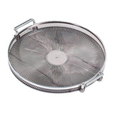 Maxbell Portable Vanity Tray Display Serving Tray with Handle for Desktop Decor Gray