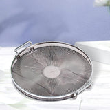 Maxbell Portable Vanity Tray Display Serving Tray with Handle for Desktop Decor Gray