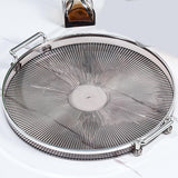 Maxbell Portable Vanity Tray Display Serving Tray with Handle for Desktop Decor Gray