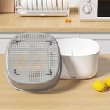 Maxbell Electric Kitchen Colander Drain Basket Double Layer Strainer Drain Baskets