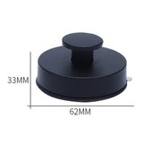 Maxbell 2x Aluminum Alloy Suction Cup Hooks Decorative for Restroom Pantry Office Black