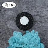 Maxbell 2x Aluminum Alloy Suction Cup Hooks Decorative for Restroom Pantry Office Black