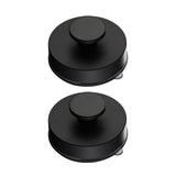 Maxbell 2x Aluminum Alloy Suction Cup Hooks Decorative for Restroom Pantry Office Black