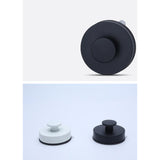 Maxbell 2x Aluminum Alloy Suction Cup Hooks Decorative for Restroom Pantry Office Black