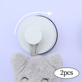 Maxbell 2x Aluminum Alloy Suction Cup Hooks Decorative for Restroom Pantry Office White