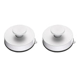 Maxbell 2x Aluminum Alloy Suction Cup Hooks Decorative for Restroom Pantry Office White
