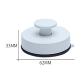 Maxbell 2x Aluminum Alloy Suction Cup Hooks Decorative for Restroom Pantry Office White