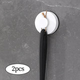 Maxbell 2x Aluminum Alloy Suction Cup Hooks Decorative for Restroom Pantry Office White