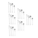 Maxbell 24x Stainless Steel Cutlery Set Kitchen Utensil Bar Tool for Silver