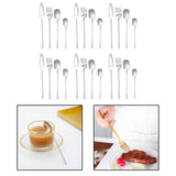 Maxbell 24x Stainless Steel Cutlery Set Kitchen Utensil Bar Tool for Silver