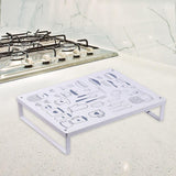 Maxbell Multipurpose Spice Storage Holder Seasoning Jar Holder for Pantry Cupboard White