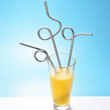 Maxbell Straws Spoons Coffee Stirrer Multifunctional for Stirring Coffee Cocktail Style C