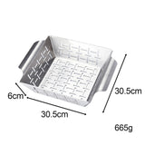 Maxbell Stainless Steel grill Accessories BBQ Grill Pan Grilling Bowl M