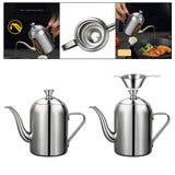 Maxbell Stainless Steel Oil Pot Bottle Oil Storage Container for Camping Without Filter Mesh
