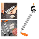 Maxbell Stainless Steel Rolling Pin Household for Pastries Pizza Making Supplies Lengthen
