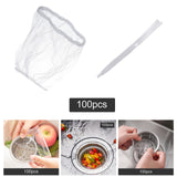 Maxbell 100Pcs Sink Strainer Mesh for Collecting Kitchen Food Waste Leftover Garbage Thickened