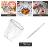 Maxbell 100Pcs Sink Strainer Mesh for Collecting Kitchen Food Waste Leftover Garbage Thickened