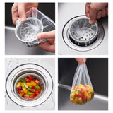 Maxbell 100Pcs Sink Strainer Mesh for Collecting Kitchen Food Waste Leftover Garbage Thickened