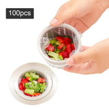Maxbell 100Pcs Sink Strainer Mesh for Collecting Kitchen Food Waste Leftover Garbage Coarse Mesh