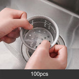 Maxbell 100Pcs Sink Strainer Mesh for Collecting Kitchen Food Waste Leftover Garbage Coarse Mesh