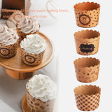 Maxbell 50Pcs Baking Cups Baking Tools Decoration for Restaurant Dessert Shop Style A