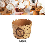 Maxbell 50Pcs Baking Cups Baking Tools Decoration for Restaurant Dessert Shop Style H