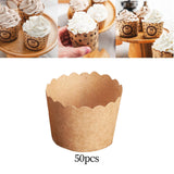 Maxbell 50Pcs Baking Cups Baking Tools Decoration for Restaurant Dessert Shop Style I