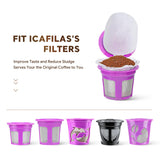 Maxbell 50Pcs Cafe Filters Paper with Lid for 1.0 & 2.0 Coffee Maker Accessories Style A