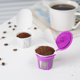 Maxbell 50Pcs Cafe Filters Paper with Lid for 1.0 & 2.0 Coffee Maker Accessories Style A